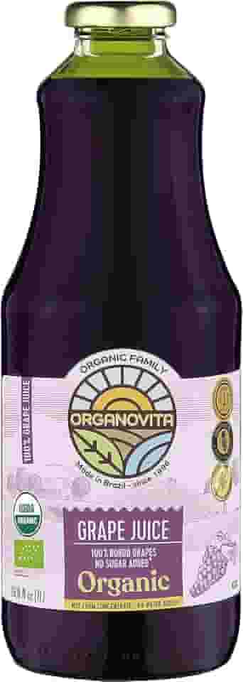 Suco de Uva Integral Orgânico 100% Bordô - Organovita 1L - Natural, Sem Conservantes, Rico em Antioxidantes e Vitaminas