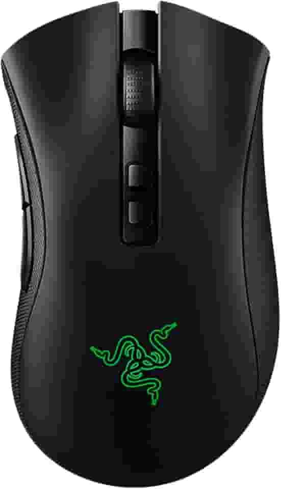 Razer Mouse para jogos sem fio DeathAdder V2 Pro: Sensor óptico DPI de 20K - Interruptor óptico mais rápido de 2ª geração - Iluminação RGB cromada - Vida útil da bateria de até 120 horas - 8 botões