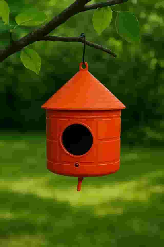 Casinha de Passarinho para Jardim, 20 cm x 15 cm, Plástico Resistente, Cores Sortidas