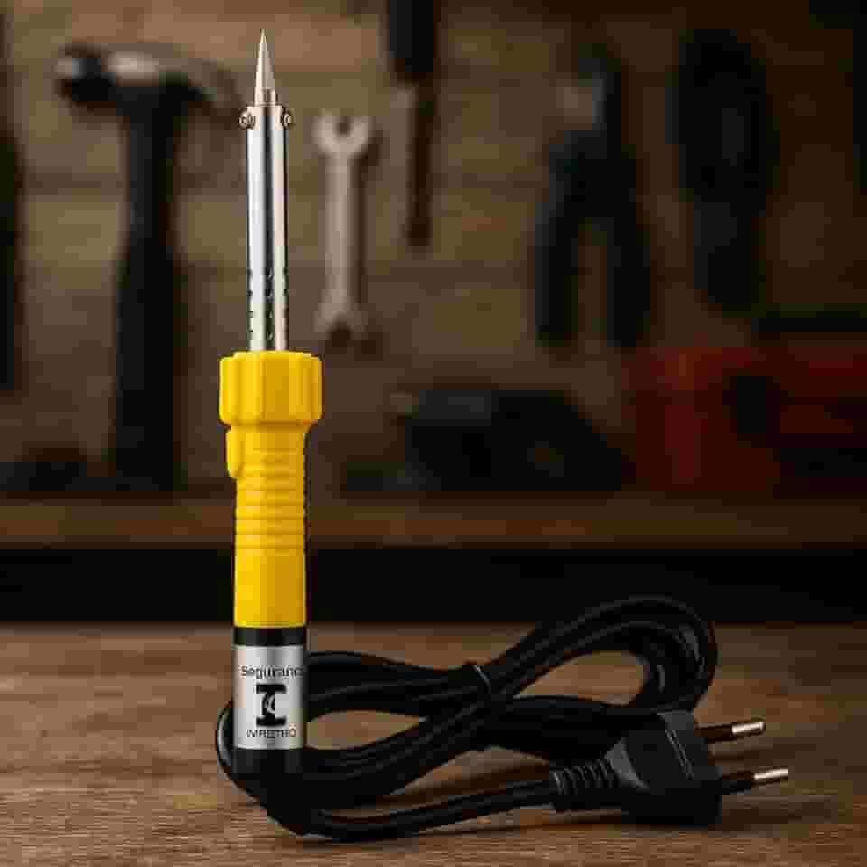 Ferro de Solda 40W 127V Profissional com Ponta de Precisão – Rápido Aquecimento, Cabo Resistente, Ideal para Eletrônica, Reparo Placas, Soldagem Manutenção, Artesanato, Hobby, Doméstico e Profissional