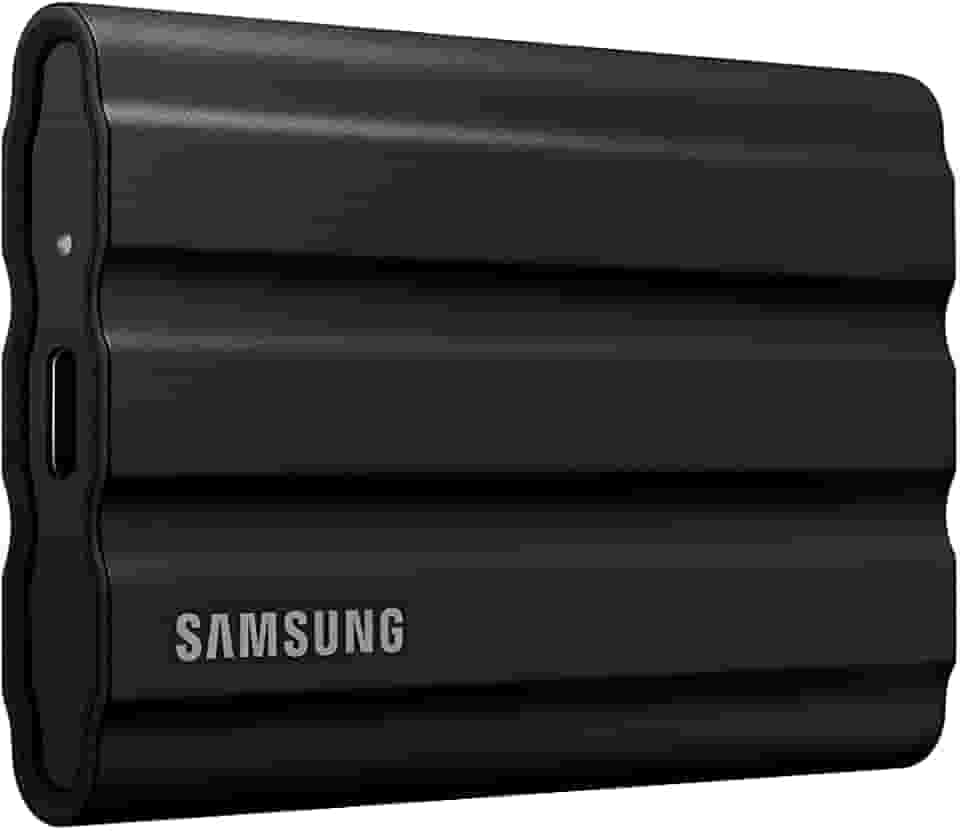 SAMSUNG T7 Shield 1 TB, até 1050 MB/s, USB 3.2 Gen2, resistente, classificação IP65, para fotógrafos, criadores de conteúdo e jogos, unidade de estado sólido externa portátil (MU-PE1T0S/AM, 2022