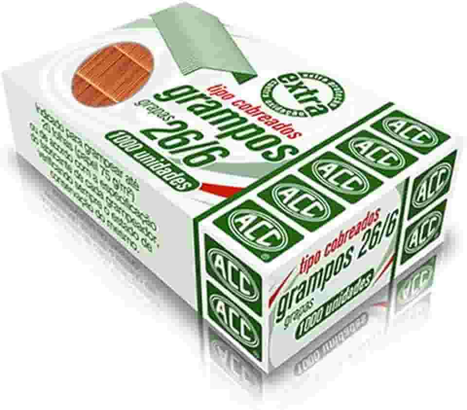 ACC - GRAMPO 24/6 Caixa Cartão 5000 unidades Aço Galvanizado - (I)