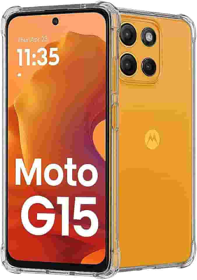 Capa Case Antishock em TPU para novo Motorola Moto G15