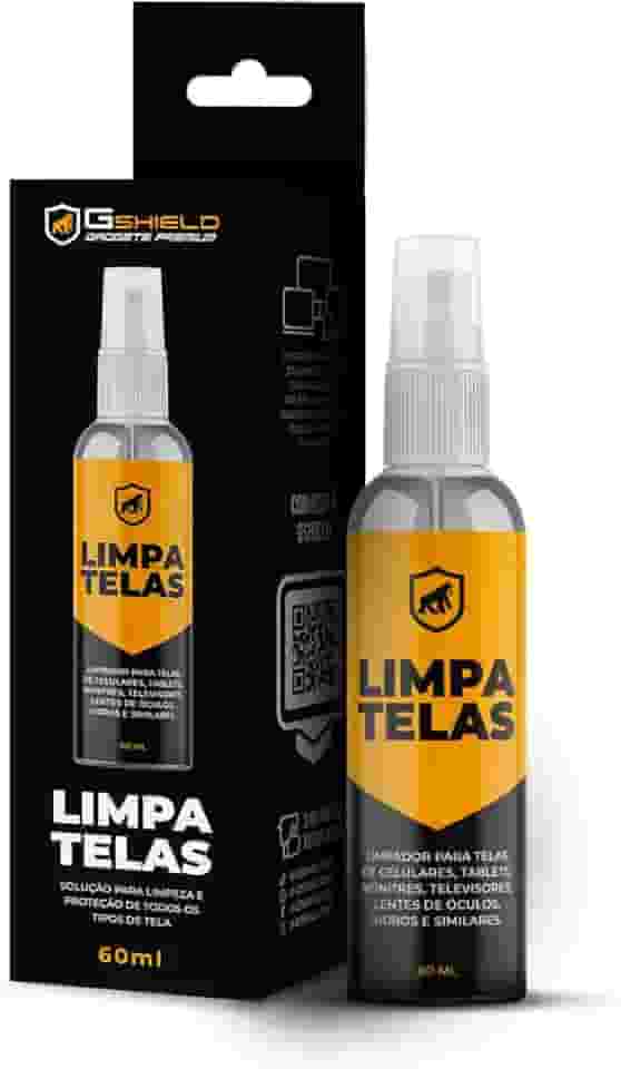 Gshield Kit Spray Limpa Telas Bactericida com Flanela de Microfibra Peluciada para Limpeza de Celular, Notebook, TV, Tablet, Óculos, Legalizado ANVISA, Grip Clean (60ml)