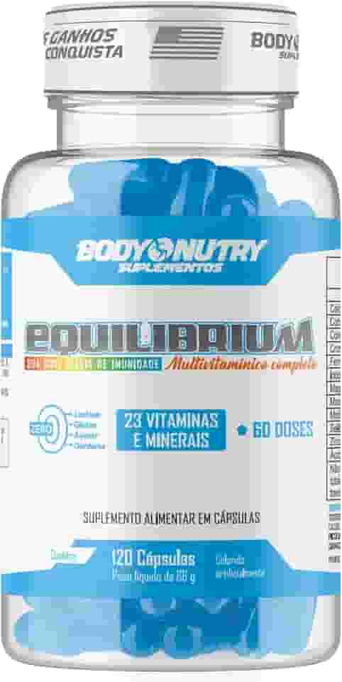 Multivitaminico Equilibrium Pote 120 Capsulas Para Homens e Mulheres 23 Vitaminas e Minerais Completo A-Z Suplemento Vitamínico