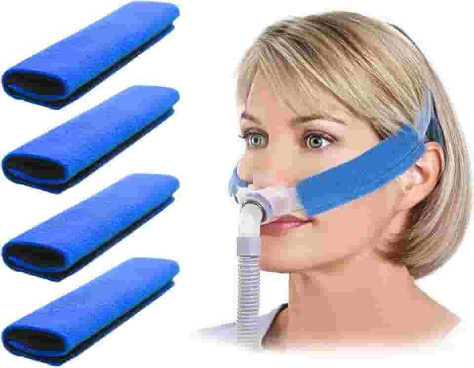 4 pacotes de capas de alça CPAP, almofadas de conforto de lã macia CPAP, almofadas faciais CPAP, suprimentos CPAP confortáveis para máscara CPAP, acessórios CPAP para máscara de apneia do sono