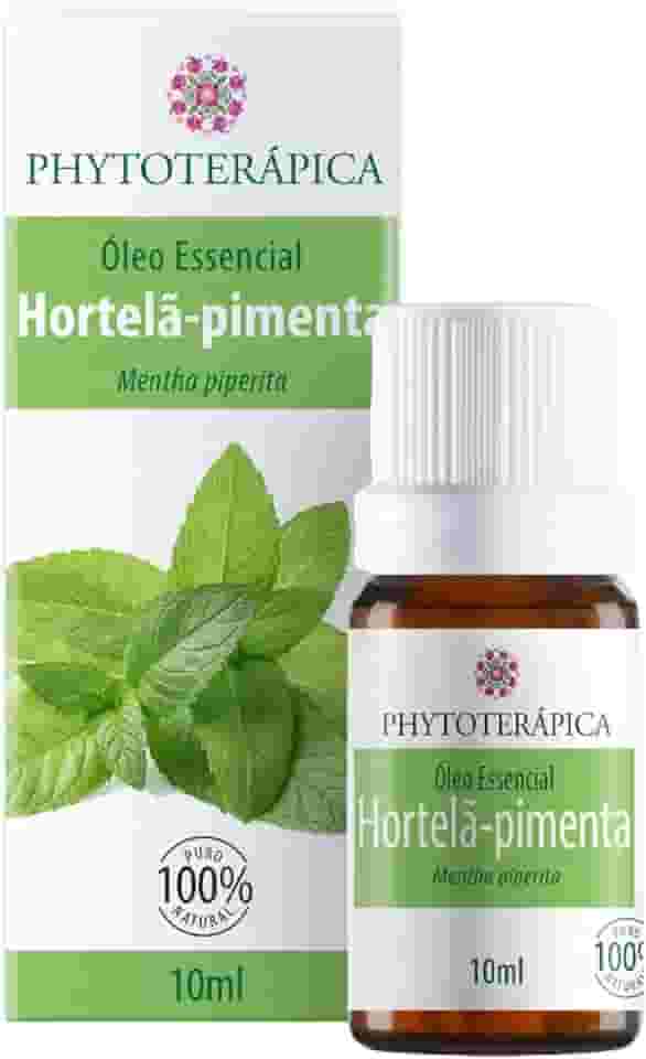 PHYTOTERAPICA- Óleo Essencial Hortelã Pimenta, Menta -Para Difusor, Massagem, Aromaterapia -Expande pensamentos, revigora mente, ajuda na concentração,eleva energia -100% Puro, Natural -Mentolado,10ml