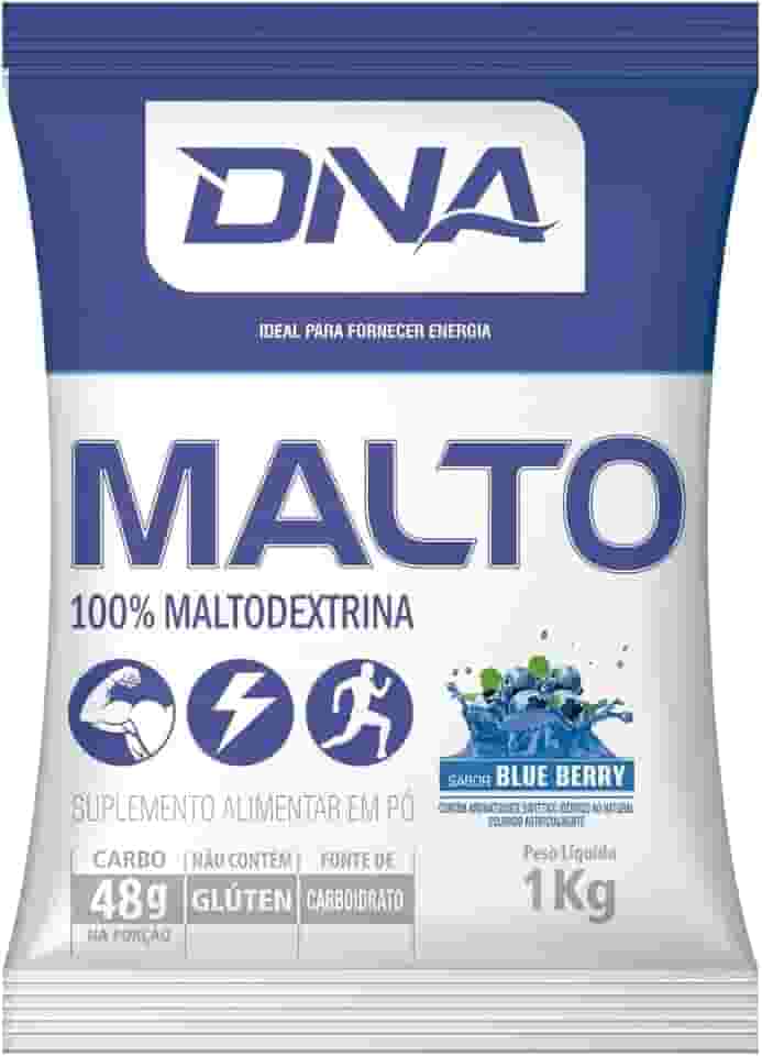 Malto Dextrina 1kg Sabor Blue Berry - Dna Suplementos