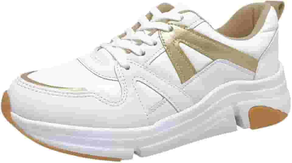Tênis Modare Feminino Napa Ultraconforto Casual Bco Off/verde/dourado/bege 7401.102.29643.102306 34