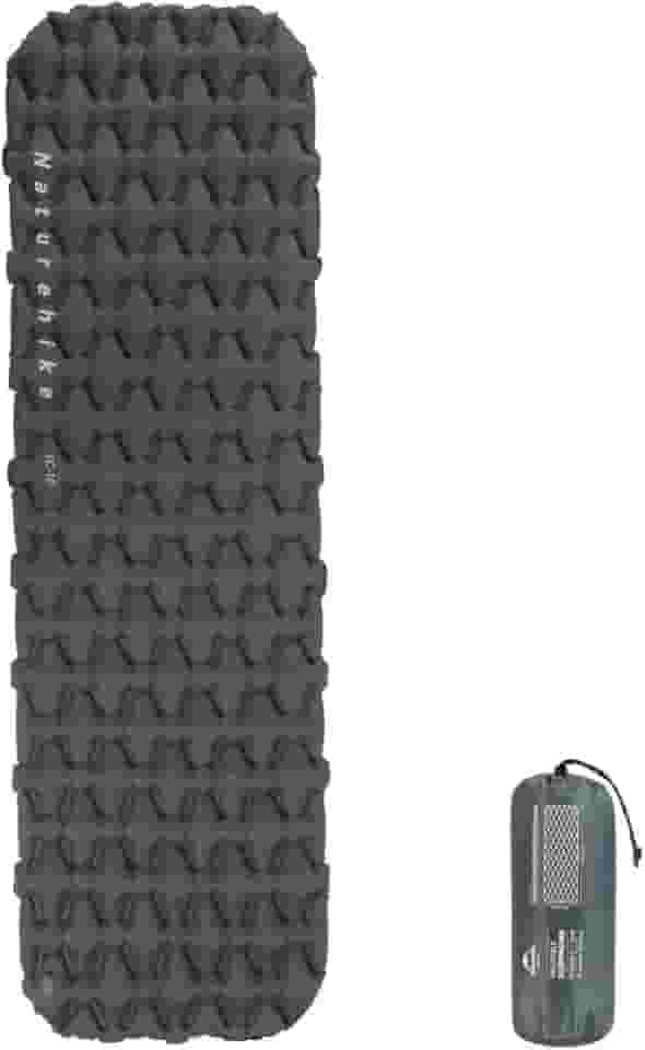 Isolante Inflável Ultralight Naturehike 6,5cm Compacto Para Acampamento (Cinza)