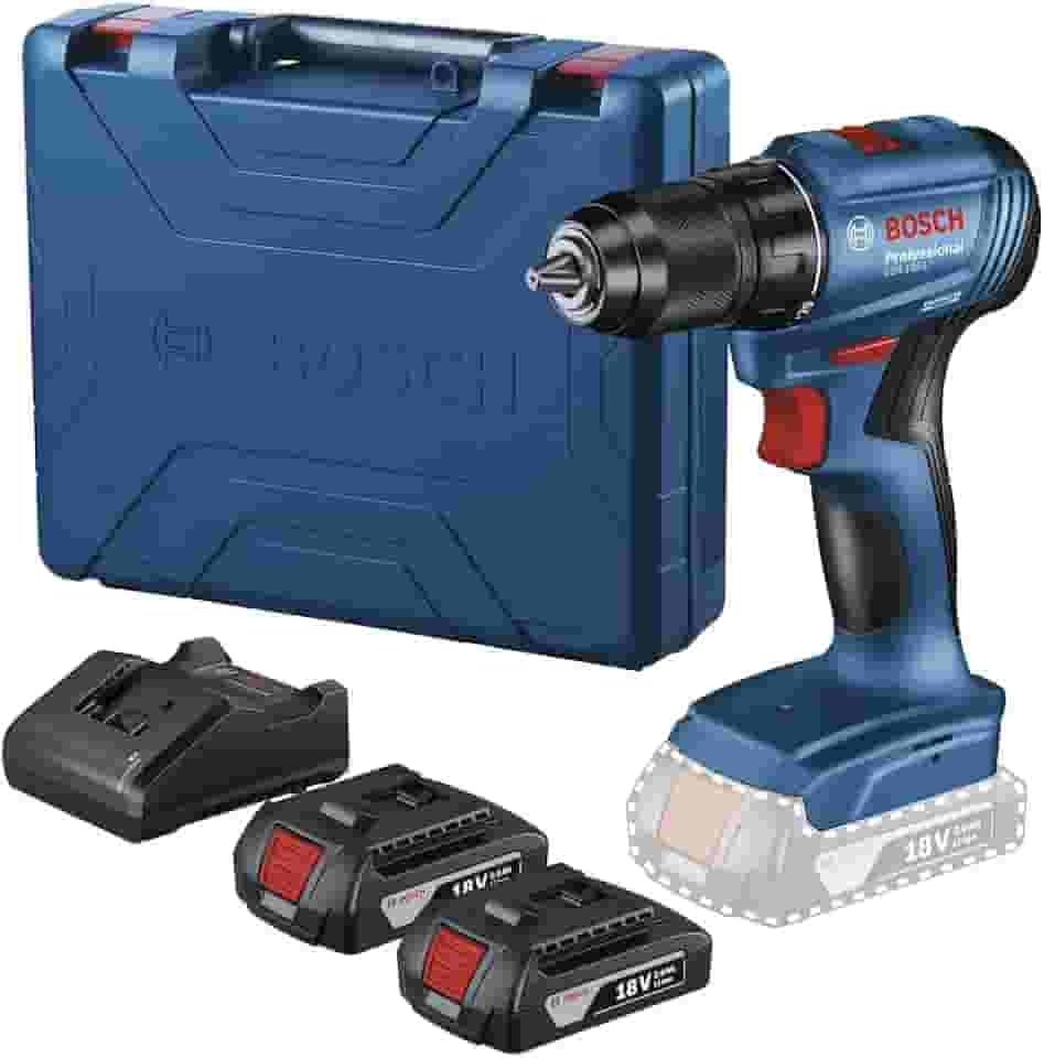 Bosch Furadeira Parafusadeira 18V GSR185LI-2B Sem Fio, 2 baterias e maleta