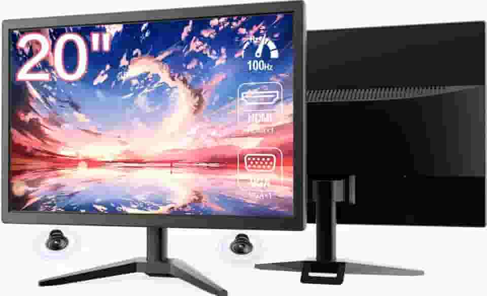 Monitor Gamer LED 20 Polegadas pc, 1440x900 HD, 75Hz, Alto-falantes Integrados, HDMI/VGA/3.5mm, Tempo de Resposta 5ms