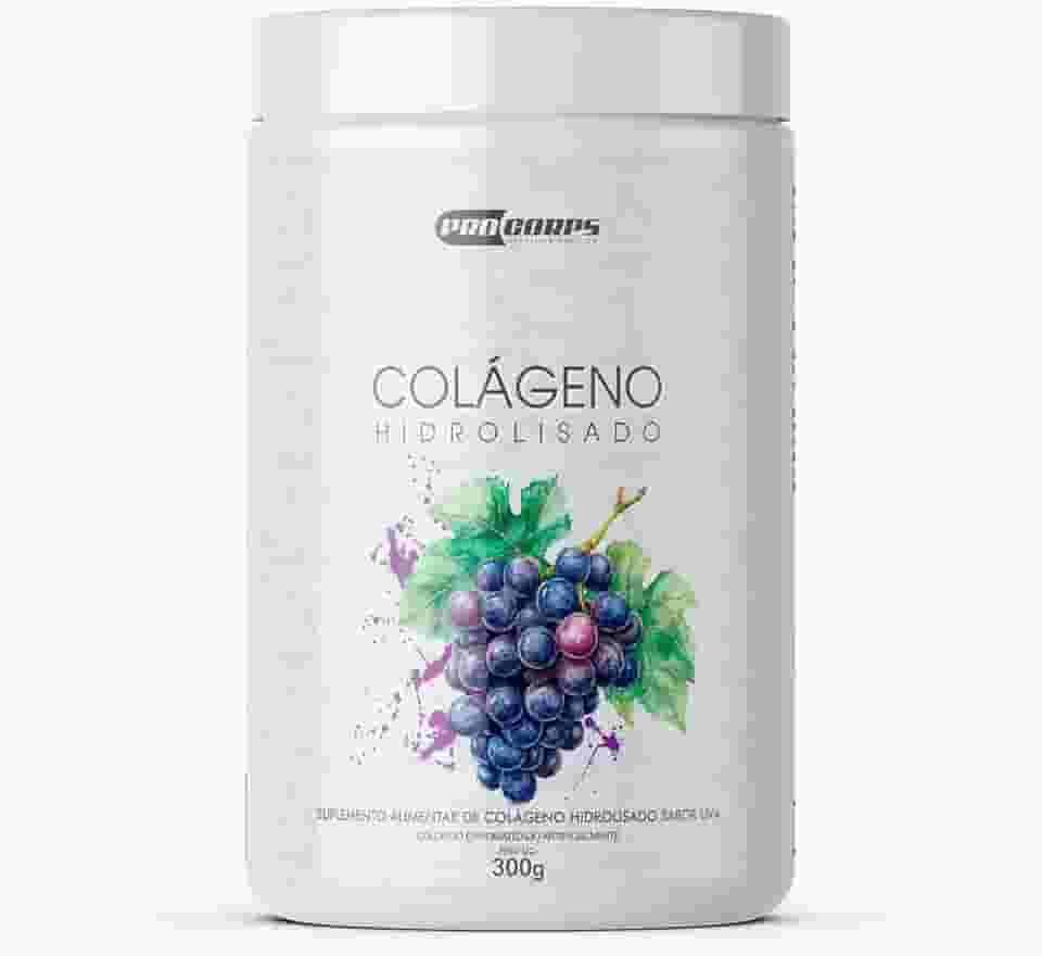 Colágeno Pro Corps 300g | 100% Hidrolisado em Peptídeos Bioativos | Suplemento para Pele Firme, Cabelos e Unhas Saudáveis | Beleza de Dentro para Fora (Uva)