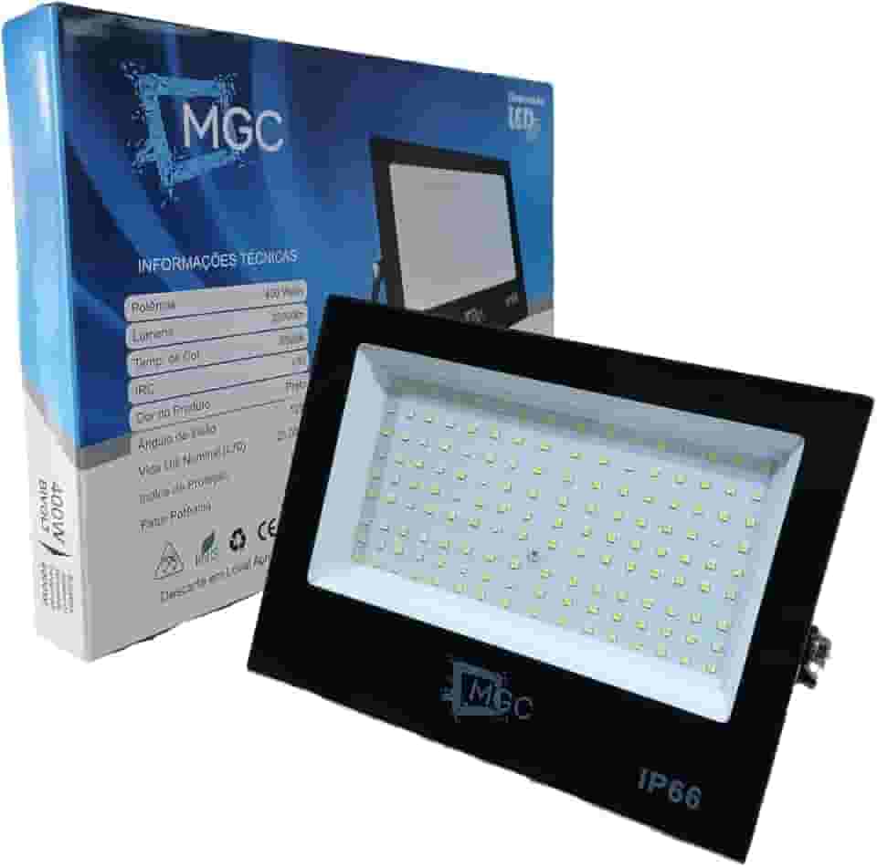Refletor Led 400w 6000k Holofote Luz Fria Prova D'água Ip66