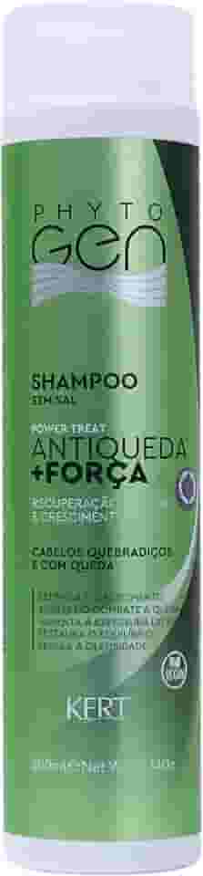 Phytogen Shampoo Para Cabelos Para Crescimento E Reconstrução Capilar Antiqueda + Força Power Treat 300Ml Verde