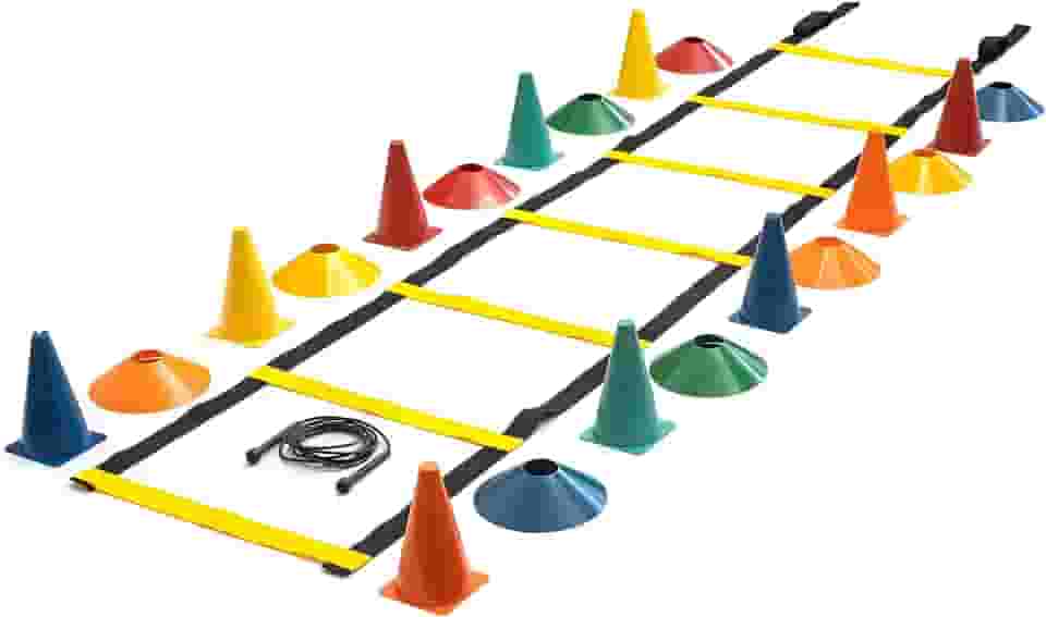 Kit Agilidade Funcional 1 Escada 10 Cones 10 Chapéus 1 Corda