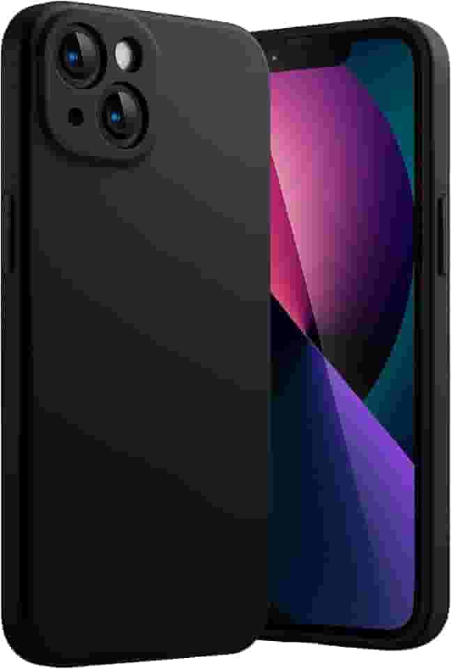 Capa para iPhone 13 Capinha [Ultra Slim] com [Proteção de Camera], Case Anti Impacto e Resistente, Anti Riscos, Leve, Aveludada e Design Elegante (Preto)