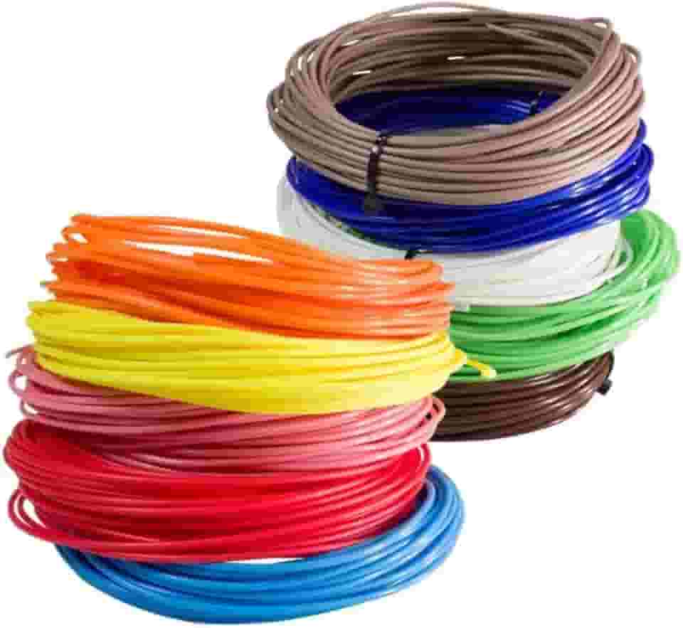 Filamento Refil ABS 10 Cores com 100 Metros para Caneta 3D e Impressoras 3D - Ideal para Criatividade