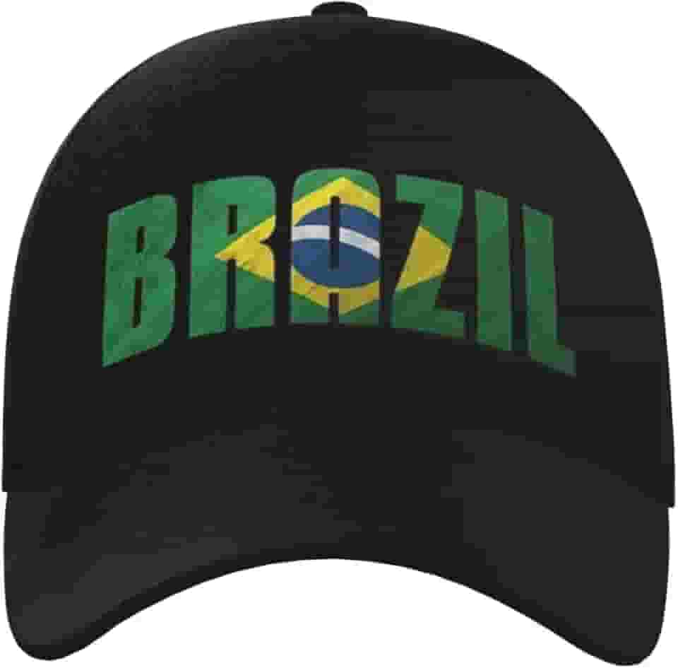 Boné snapback com bandeira do Brasil, boné de beisebol do Brasil, chapéu de sol ajustável, boné de bandeira do Brasil, chapéus para mulheres e homens