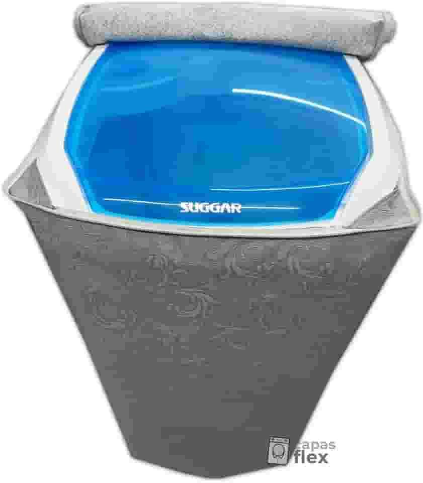 CAPA PARA TANQUINHO SUGGAR LAVAMAX ECO 10KG IMPERMEÁVEL FLEX (CINZA)