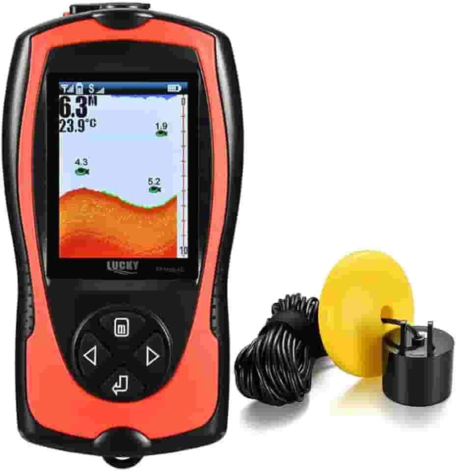 Qudai FF1108-1CLA Portátil Fish Finder 100 M / 300FT Profundidade Alarme Peixe Com Fio Detector de Peixe Sem Fio
