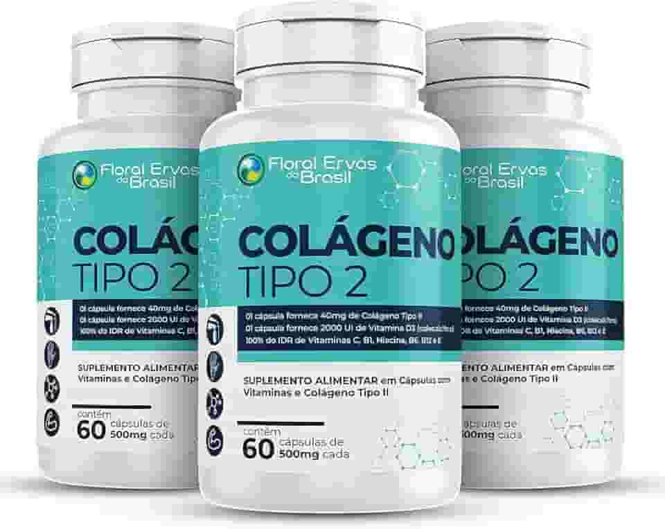 Colágeno Tipo 2 I I 3x 60 Cápsulas + Vitaminas Máx. 1 Ao Dia