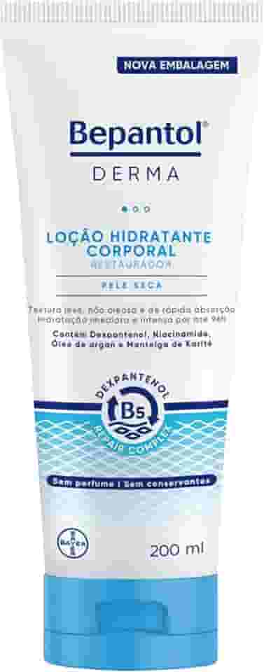 Bepantol Derma Hidratante Corporal, Restaurador para Pele Seca, 200ml