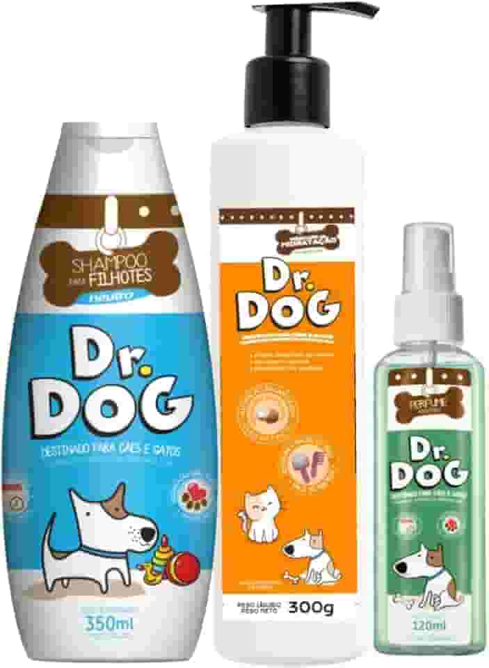 Kit de banho Pet Filhotes Cães Gatos shampoo+ Condicionador máscara hidratante +perfume, hidrata e neutraliza odores