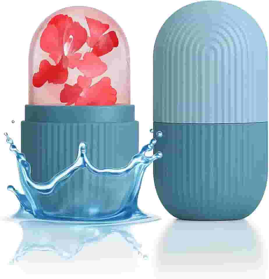 Top Massageador Facial de Gelo Reutilizável – Ice Roller para Rosto, Olhos e Pescoço | Reduz Inchaço, Olheiras, Linhas de Expressão e Alivia Enxaqueca | Skincare Natural com Crioterapia