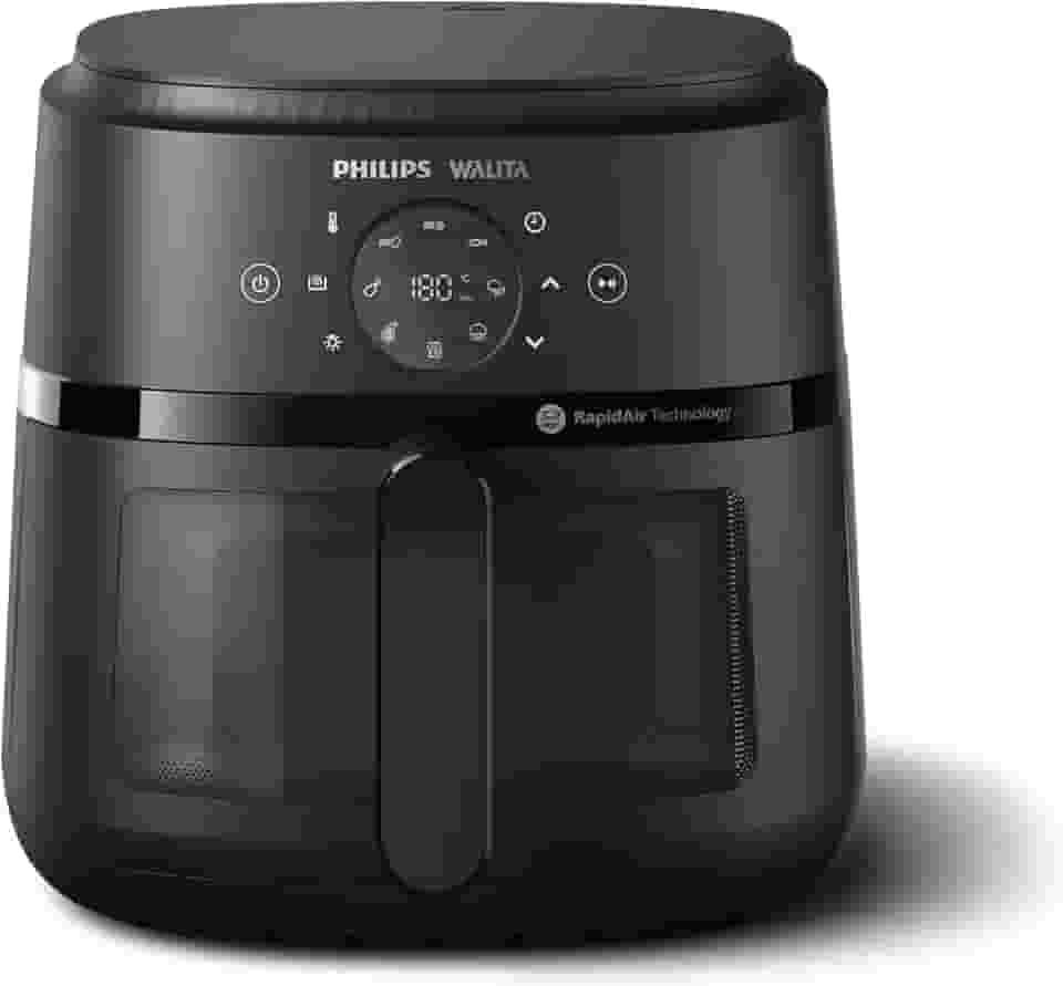 Fritadeira Airfryer Digital Série 2000 XL, Philips Walita, 6,2 litros, Tecnologia RapidAir, Preta, 2 anos de garantia, 220v, 1700W - NA230/09