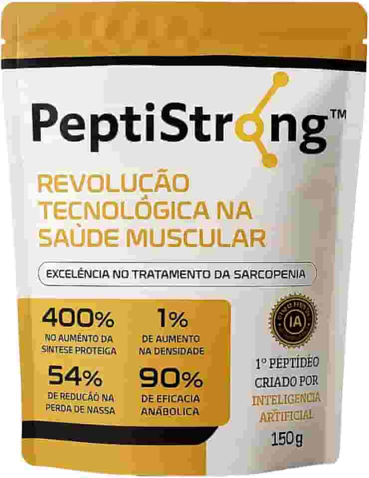 Peptistrong 2,4g Com Colágeno Peptan - 30 Doses - Proteína Muscular - Sem Sabor - 150G