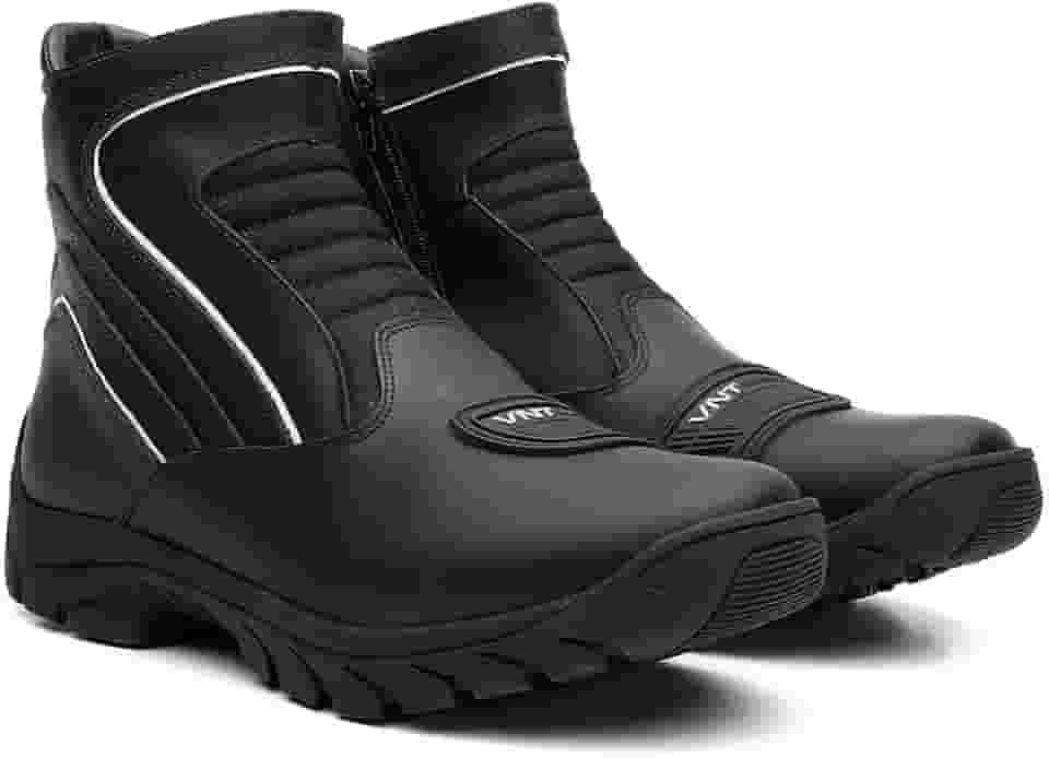 Bota Motociclista Couro Impermeavel Proteção Marcha Moto