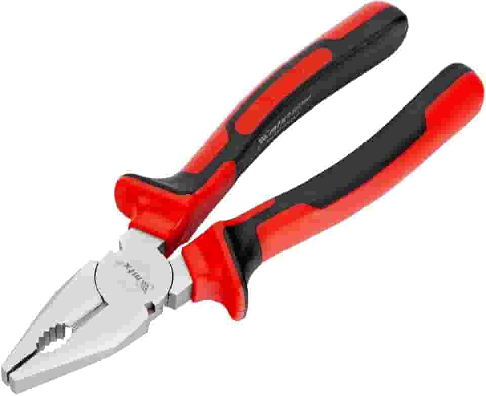 MTX Alicate Universal Nickel 8" (200 mm) – Alicate Multifuncional em Aço Niquelado com Cabo de Dupla Injeção