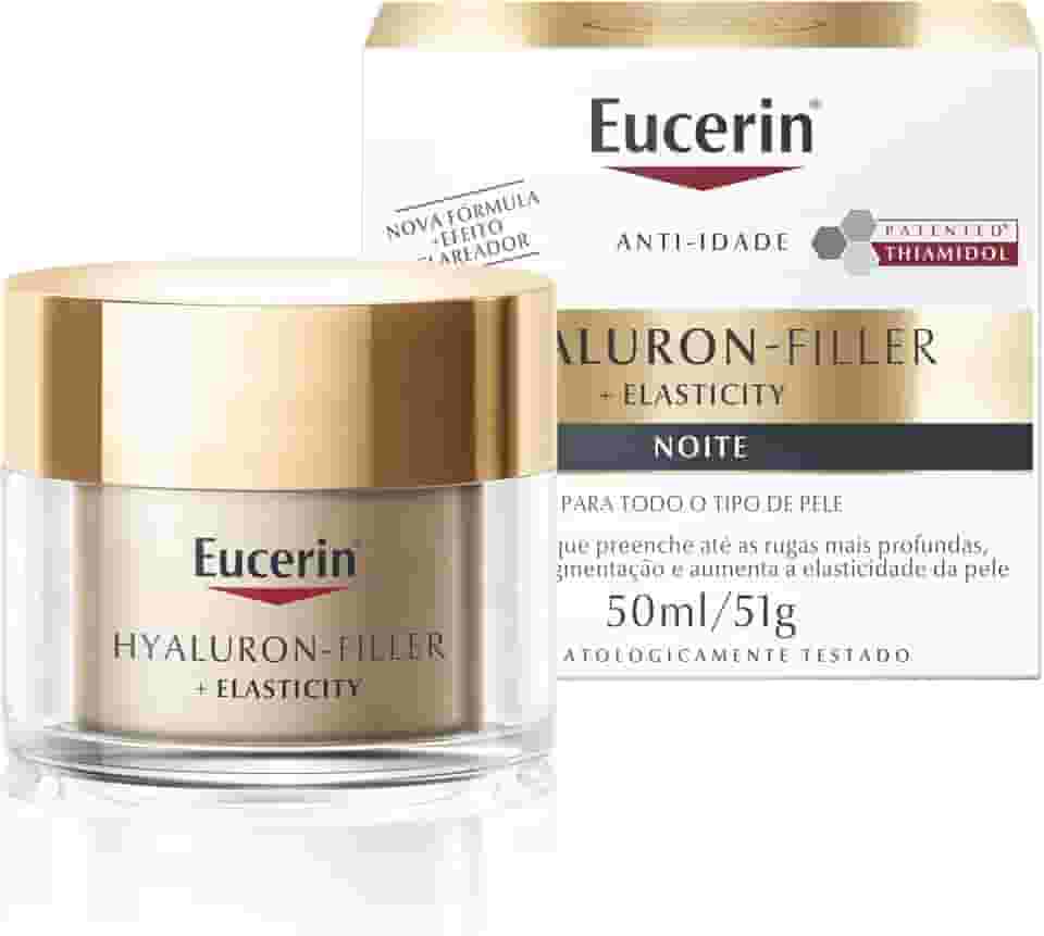 EUCERIN Creme Facial Anti-idade Firmador Noite 50ml, Elasticity, Pele Madura, Hyaluron-Filler, Ácido Hialurônico, Antirrugas
