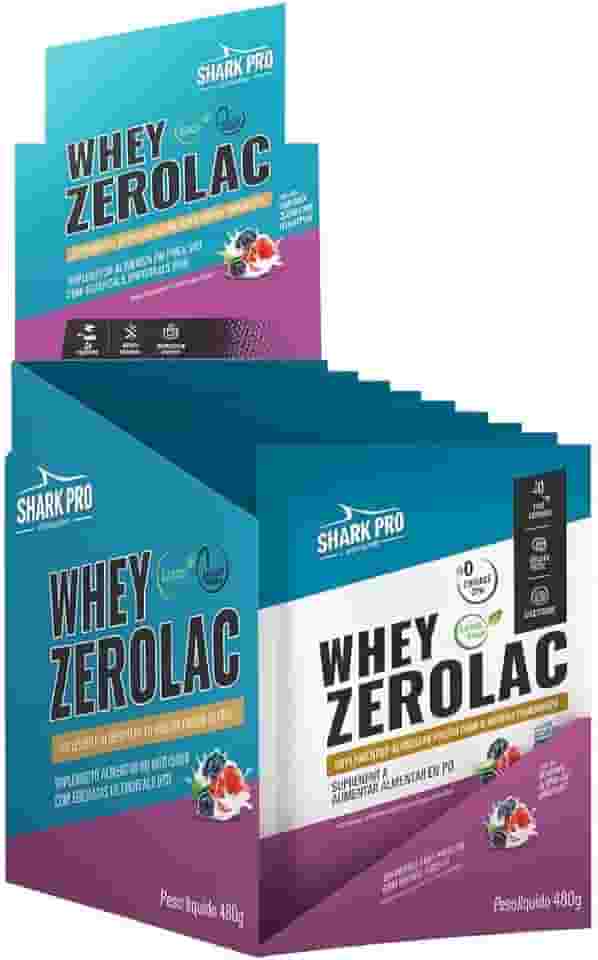 Whey Zerolac - 10 Sachês 40g Iogurte de Frutas Vermelhas - Shark Pro