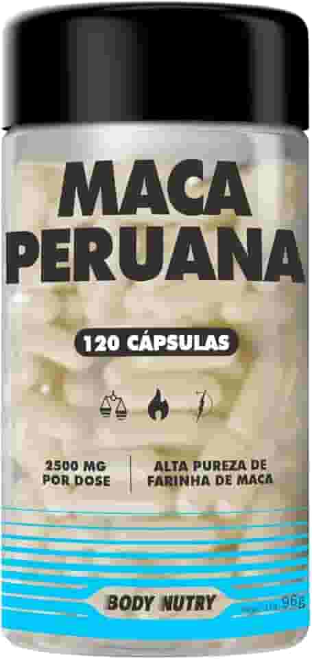 Maca Peruana Premium 2500mg 100% Pura Pote 120 Cápsulas Matéria Prima Importada Para Homens e Mulheres | Energia Resistência