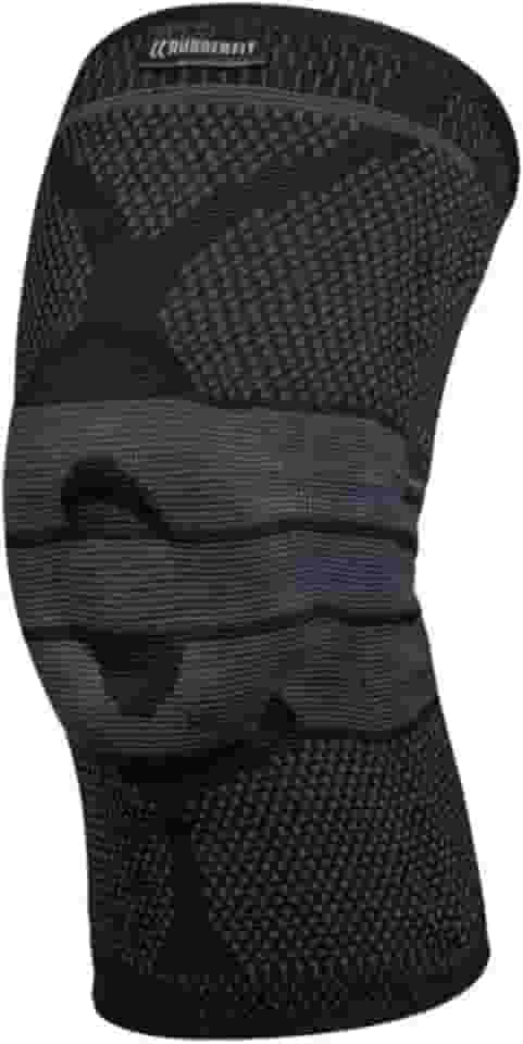 Joelheira De Compressão Power Elástica Ortopédica Reforçada Premium Rubber Fit (Médio)