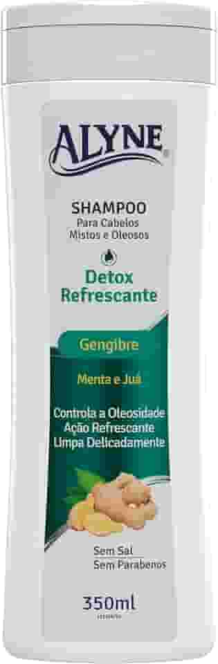 Alyne, Shampoo para cabelos, Detox Refrescante, 350 ml, Verde