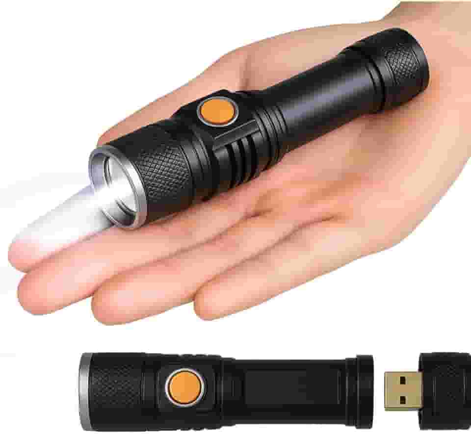 Lanterna LED Recarregável USB Potente [VALUANCE]