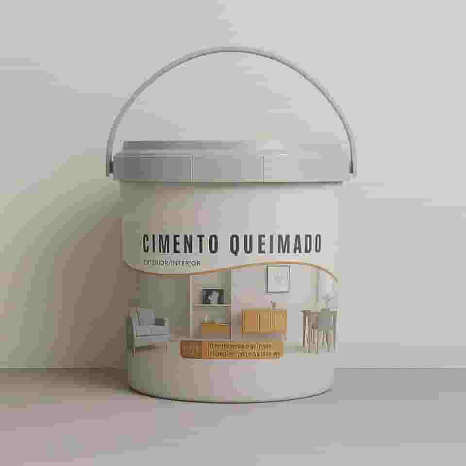 Revestimento Cimento Queimado Piso E Parede Pronto Pra Uso 5Kg