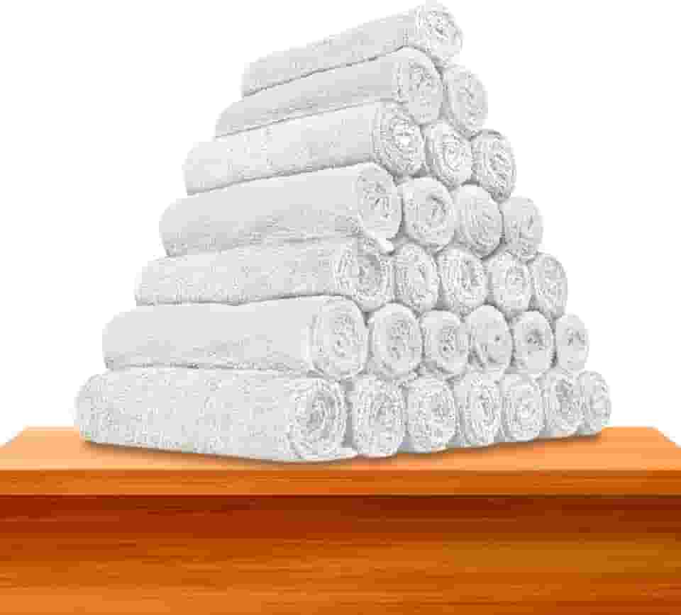 Kit 10 - Toalhas De Rosto Para Salão - Profiline (10 Brancas)