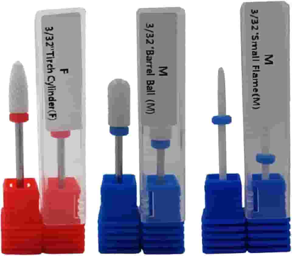 Kit 3un Brocas Cerâmica Unhas Manicure Profissional (Kit 3001)