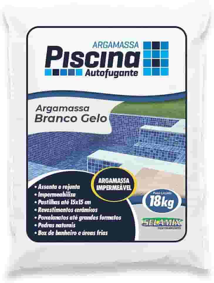 Argamassa Piscina Aut. Impermeável Cor Branco Gelo 18Kg
