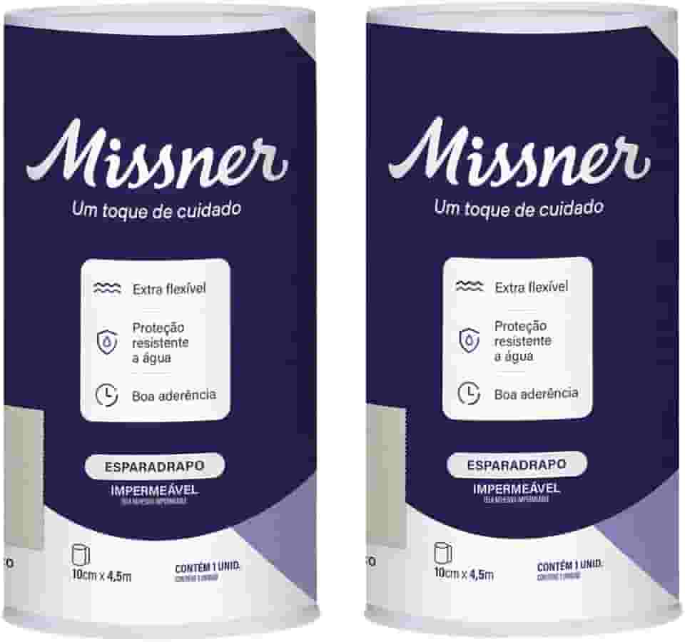 Esparadrapo Tape Impermeável Extra Flexível Branco 10 cm x 4,5 m - Kit com 2 Unidades