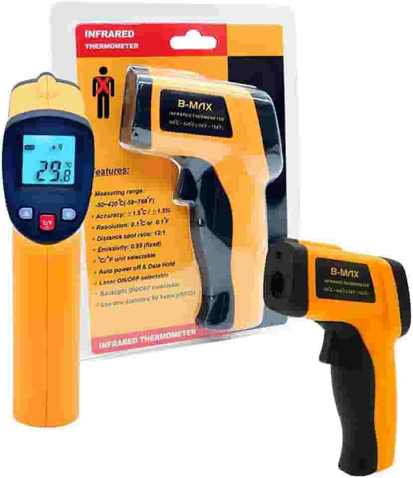 Termometro Industrial Culinaria a Laser Para Forno Freezer -50º A 380ºC Digital Sem Contato LCD Termômetro Infravermelho Pirômetro de Testador De Temperatura IR Industrial com Emissividade Ajustável