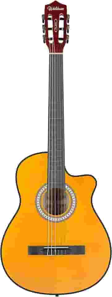 Violão Eletro-Acústico Cutway com Tensor de 2 Vias e equalizador gráfico de 3 bandas com afinador embutido. Cordas de Nylon - Âmbar