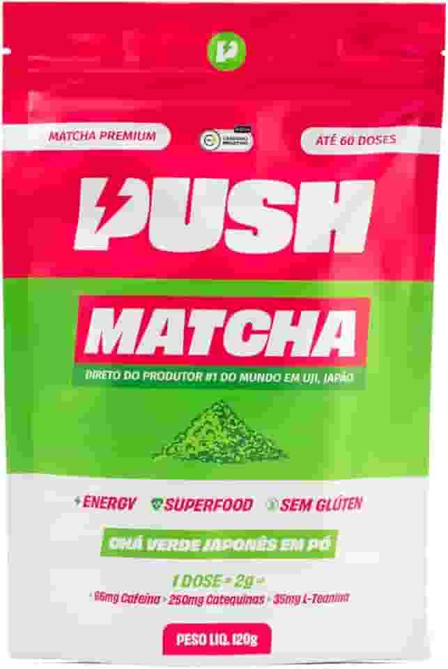 Push Matcha - 60 doses [120g] | Pó de Chá Verde Matcha Premium | Foco, Antioxidante e Energia Prolongada | café com leite, smoothie, receita | Colheita Japonesa