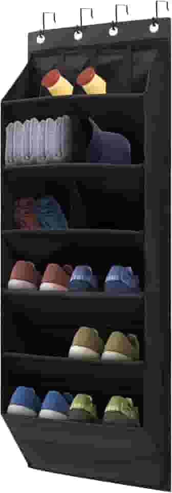 Organizadores de sapatos acima da porta, organizadores de sapatos pendurados com 11 bolsos profundos, sapateira para pendurar para armário, organizador de sapatos para parede, bolsa de armazenamento