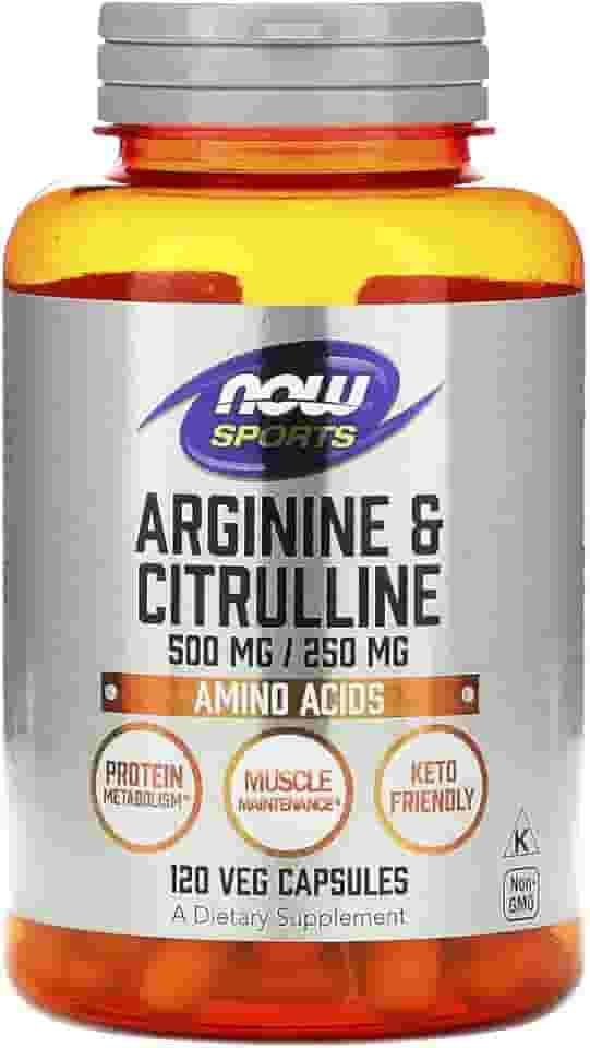 Arginina 500mg e Citrulina 250 mg-120 cápsulas