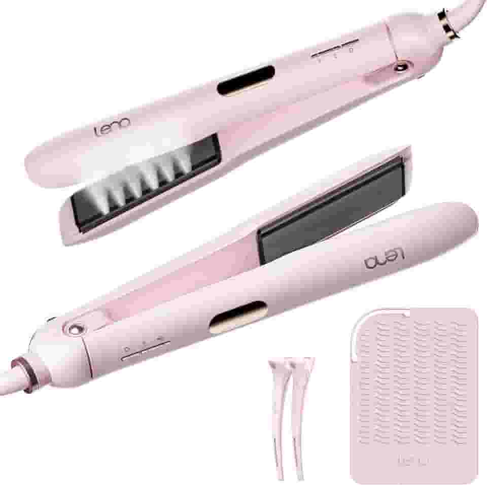 LENA Chapinha A Vapor H11, Ferramenta Profissional Para Modelagem De Salão Com Placas De Vapor De Titânio, Efeito Super Alisador, Temperaturas Ajustáveis Para Todos Os Tipos De Cabelo, Display Led,
